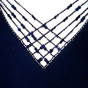 Bianca Nygard blue v-neck sleeveless top